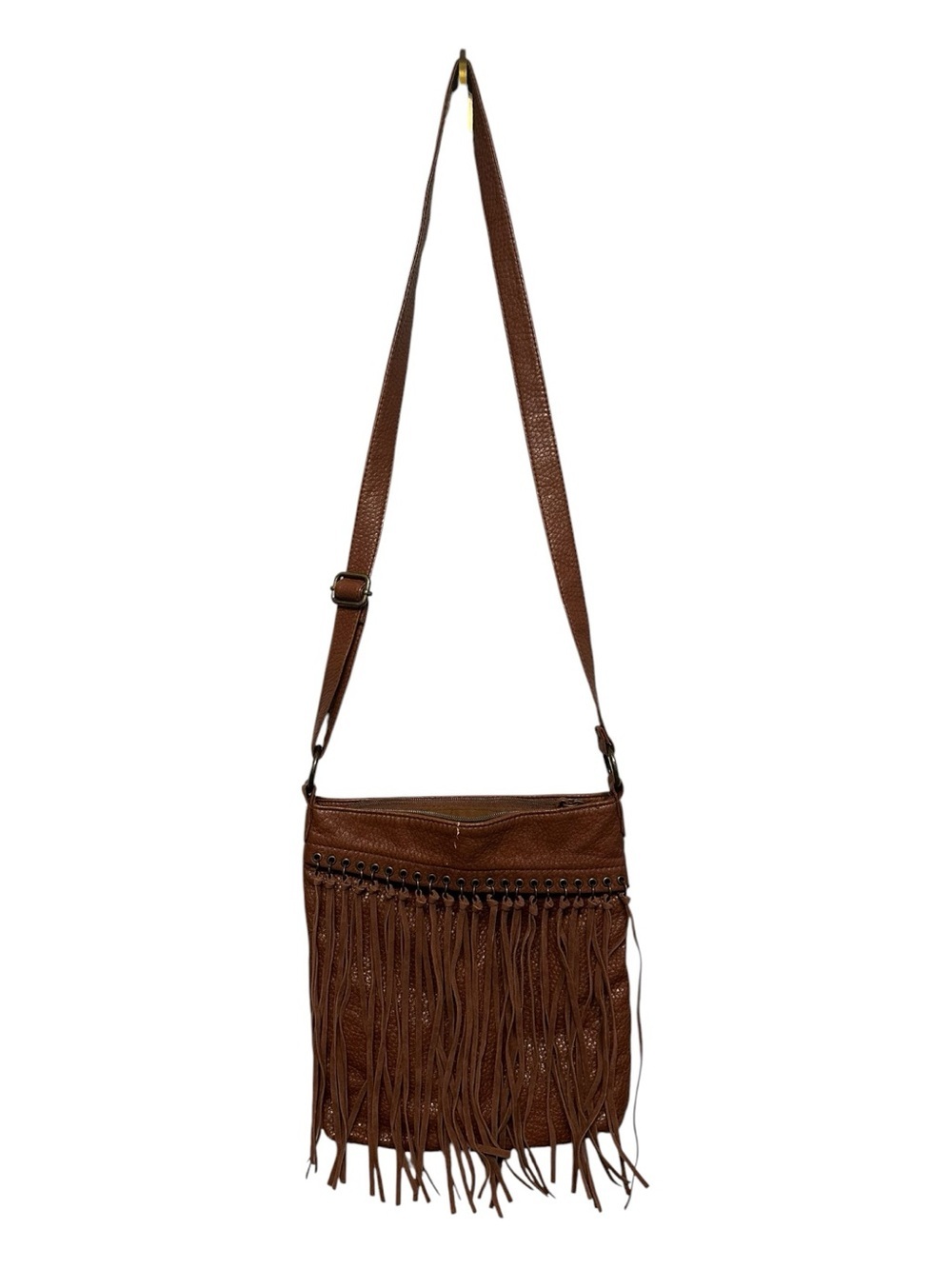 Kohl's Brown Boho Style Fringe Crossbody Shoulder Bag